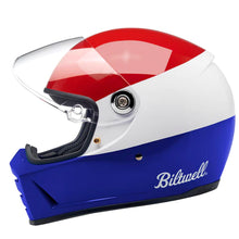 Load image into Gallery viewer, Lane Splitter Helmet - Podium Gloss Red/White/Blue